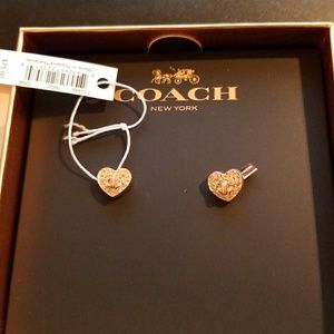 Coach Twinkling Heart Stud Earring